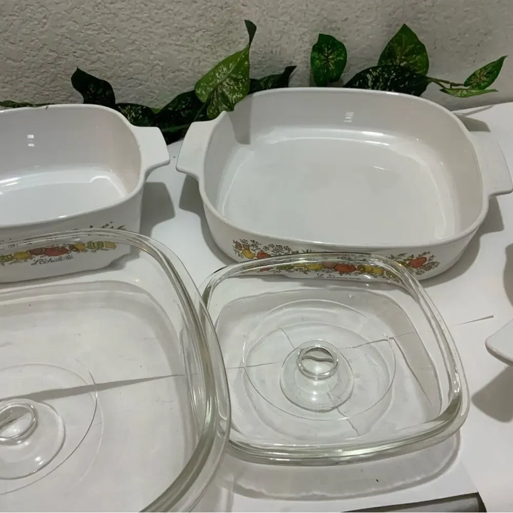 Set 3 RARE Corning Ware Le Romarin‎ Casserole Dish A-10-B l’echalotte le persil